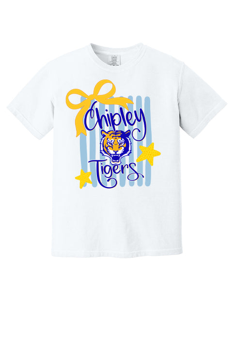 Comfort Color Chipley Tigers Bow T-Shirt