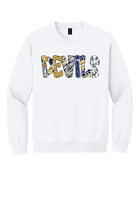 Crewneck Doodle Devils Sweatshirt 18000