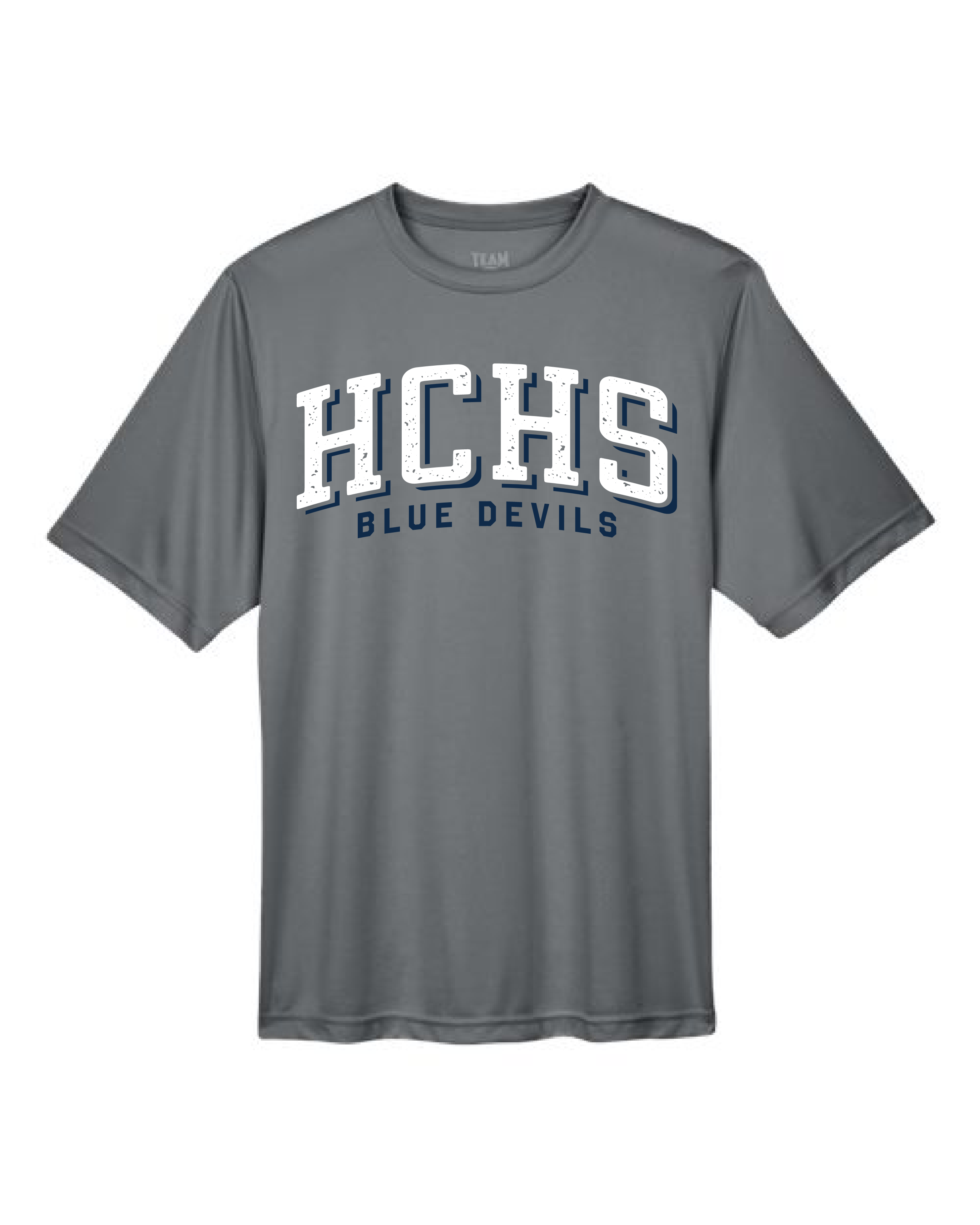 HCHS Block Distressed Design Performance T-Shirt #TT11