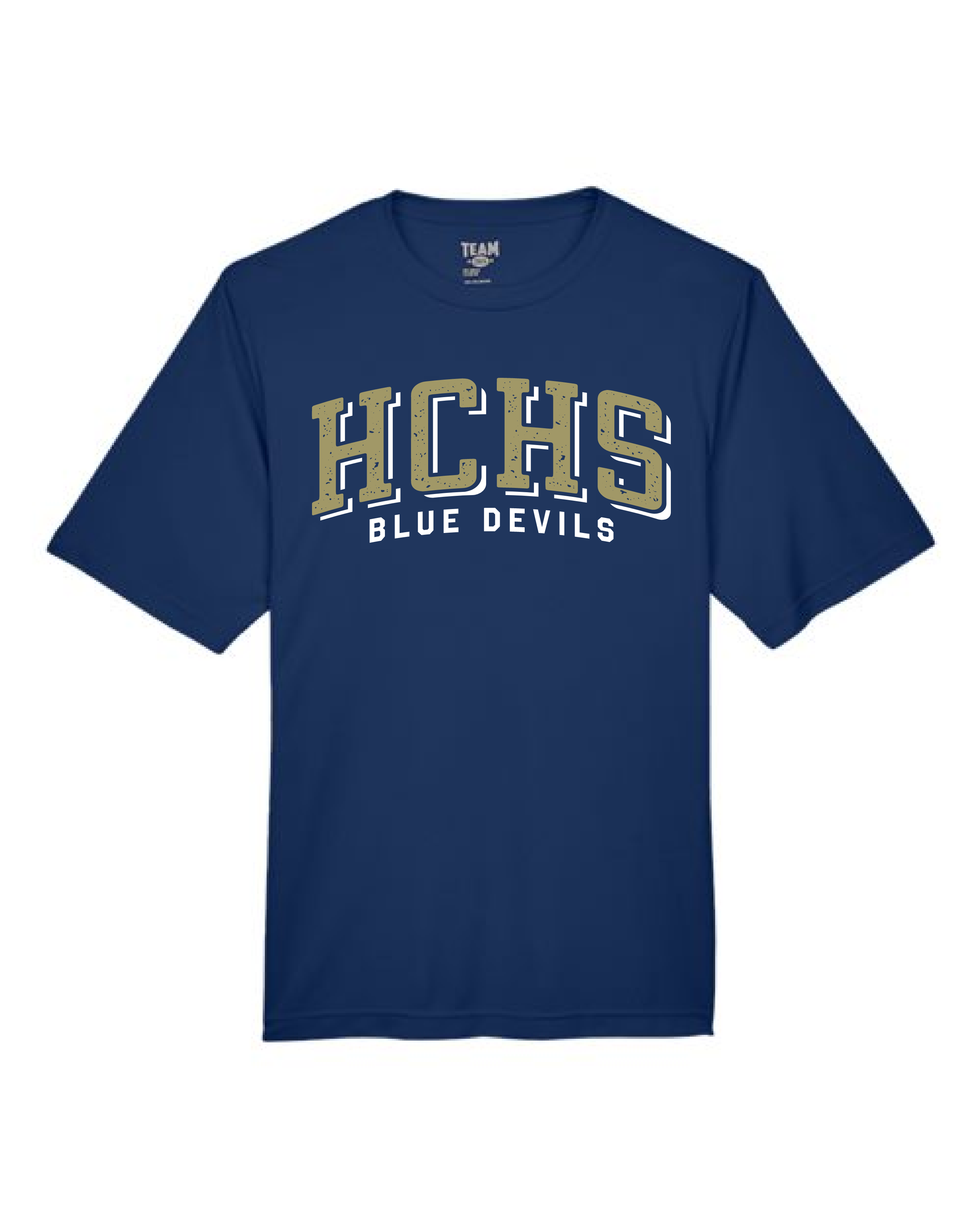 HCHS Block Distressed Design Performance T-Shirt #TT11