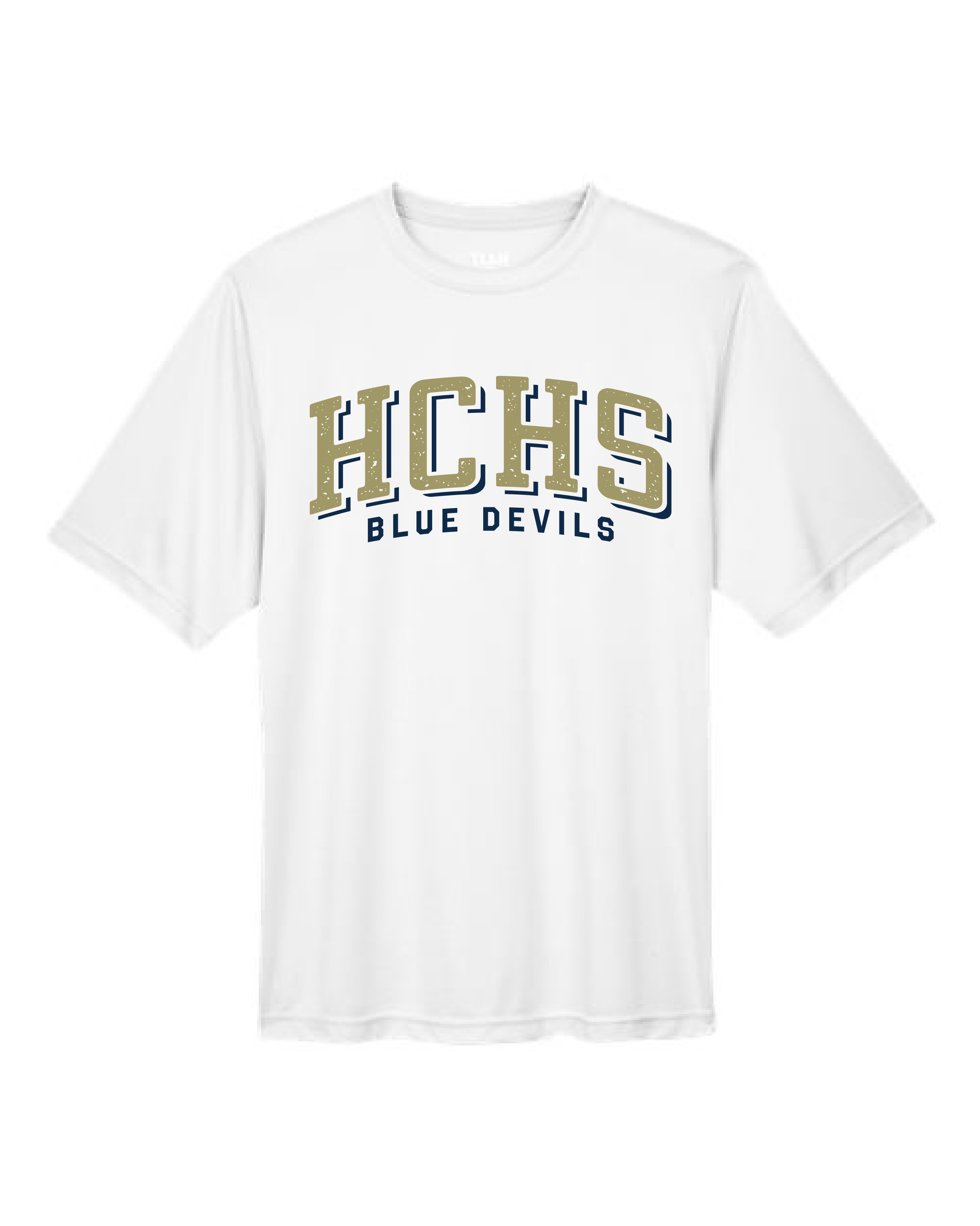 HCHS Block Distressed Design Performance T-Shirt #TT11