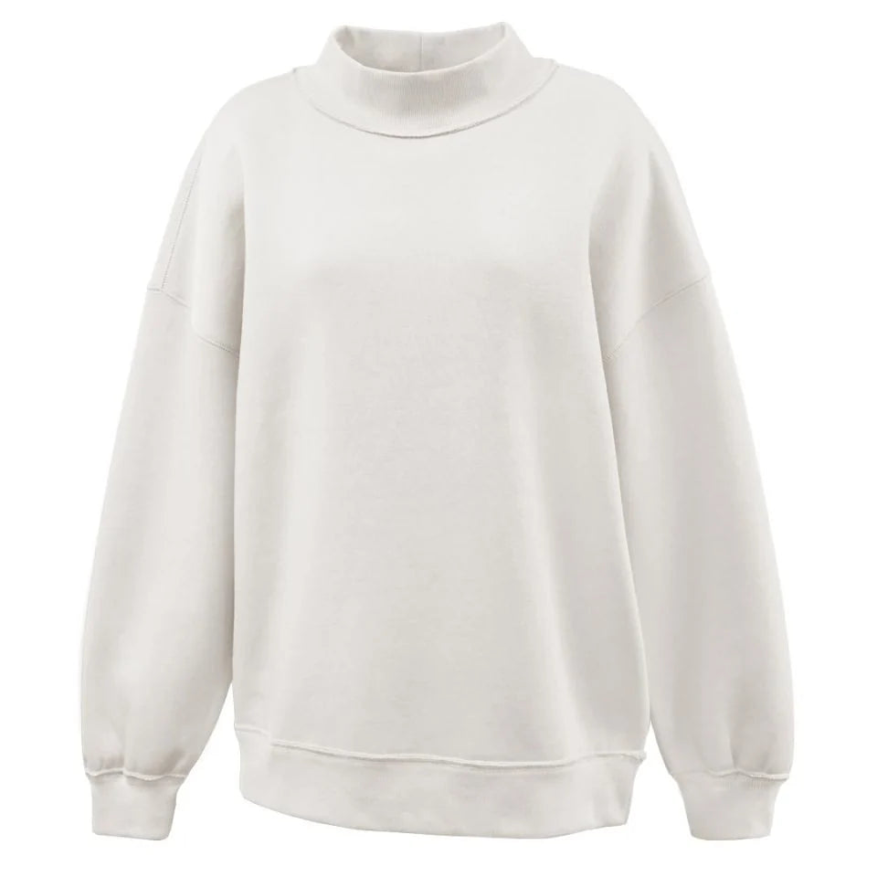 Custom Gingham Mock Neck Sweatshirt