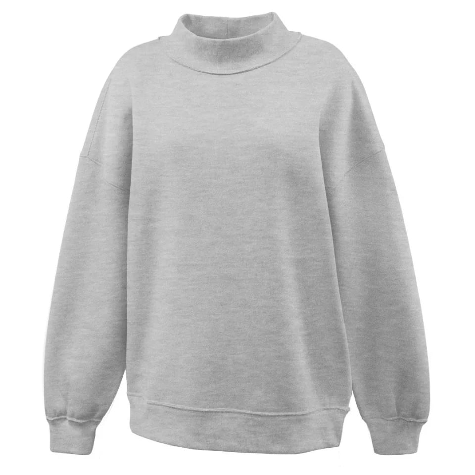 Custom Gingham Mock Neck Sweatshirt