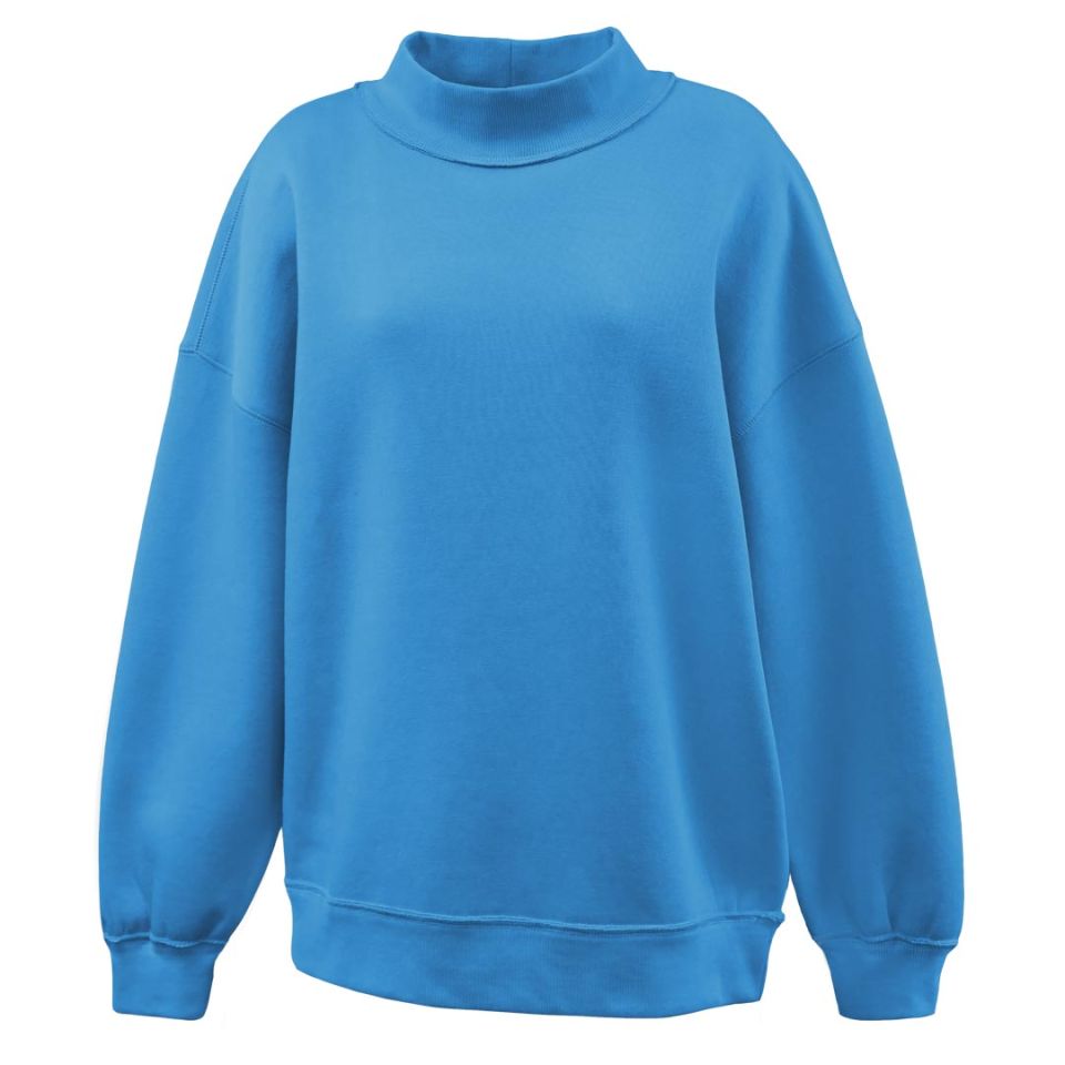 Custom Gingham Mock Neck Sweatshirt