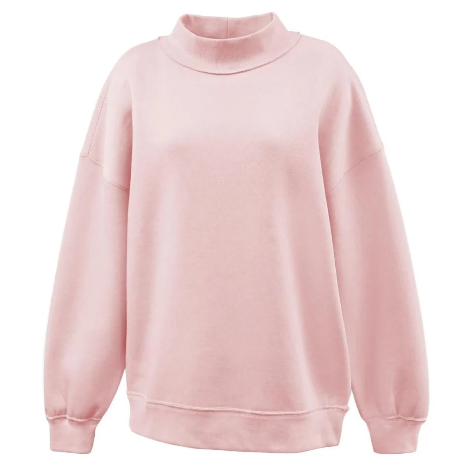 Custom Gingham Mock Neck Sweatshirt