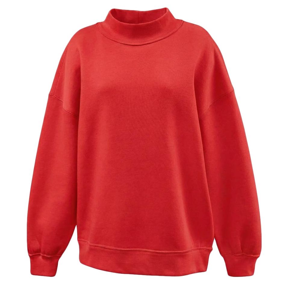 Custom Gingham Mock Neck Sweatshirt