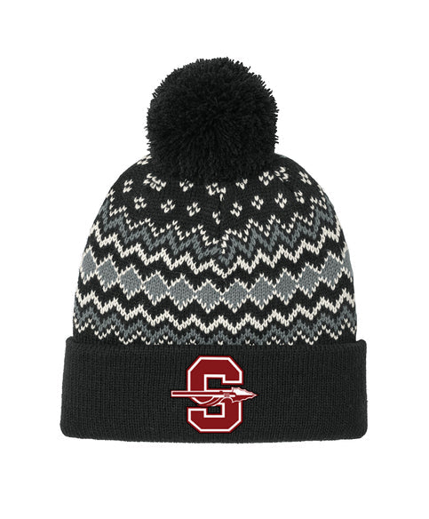 Slocomb Pom Cuffed Beanies