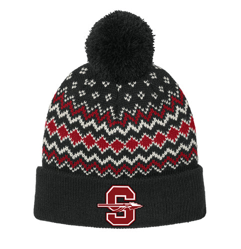 Slocomb Pom Cuffed Beanies