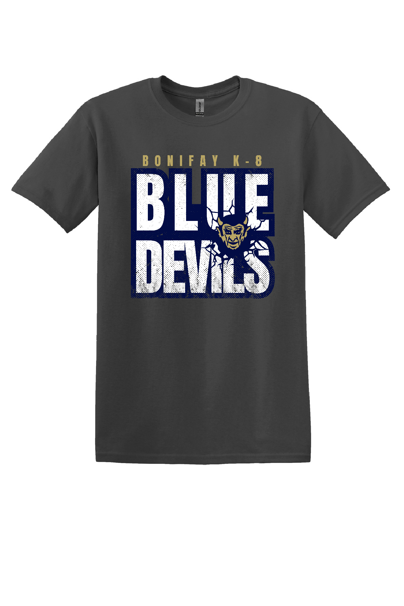 BK8 Blue Devils Crackled Design T-shirt