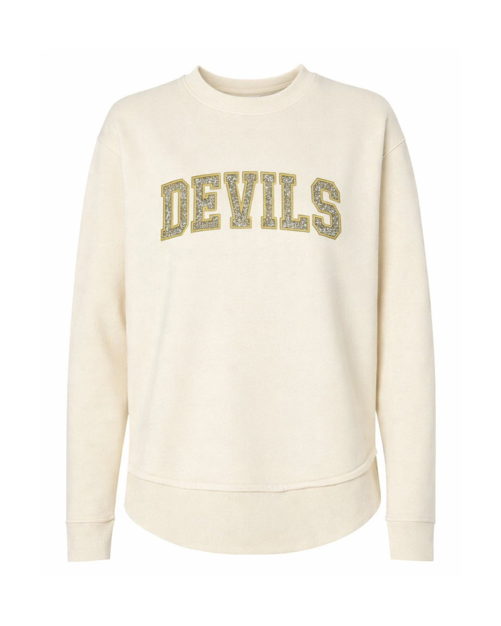 Embroidered Glitter Women's Weekend Fleece Crewneck Sweatshirt - 3525