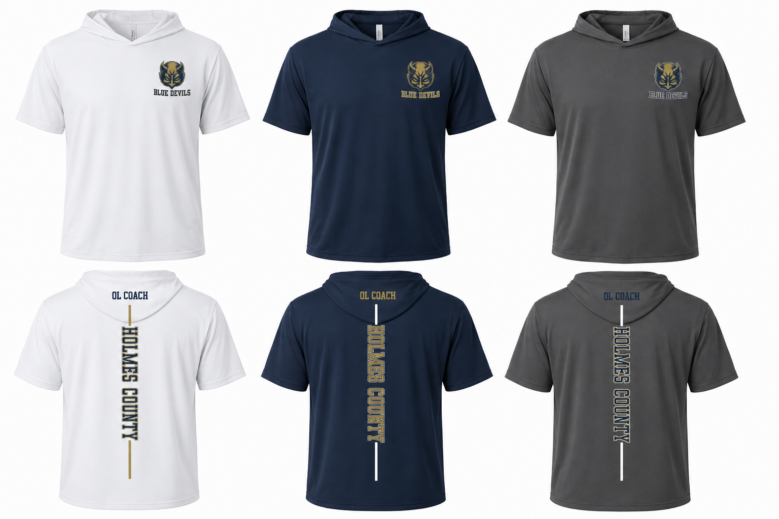 Coach Short Sleeve Hoodies (Style-Champro T103)