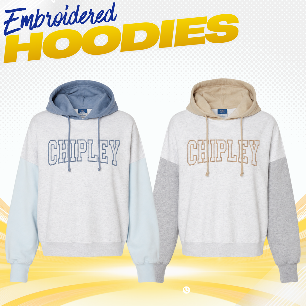 Chipley Embroidered Crop Hoodies (W23716)