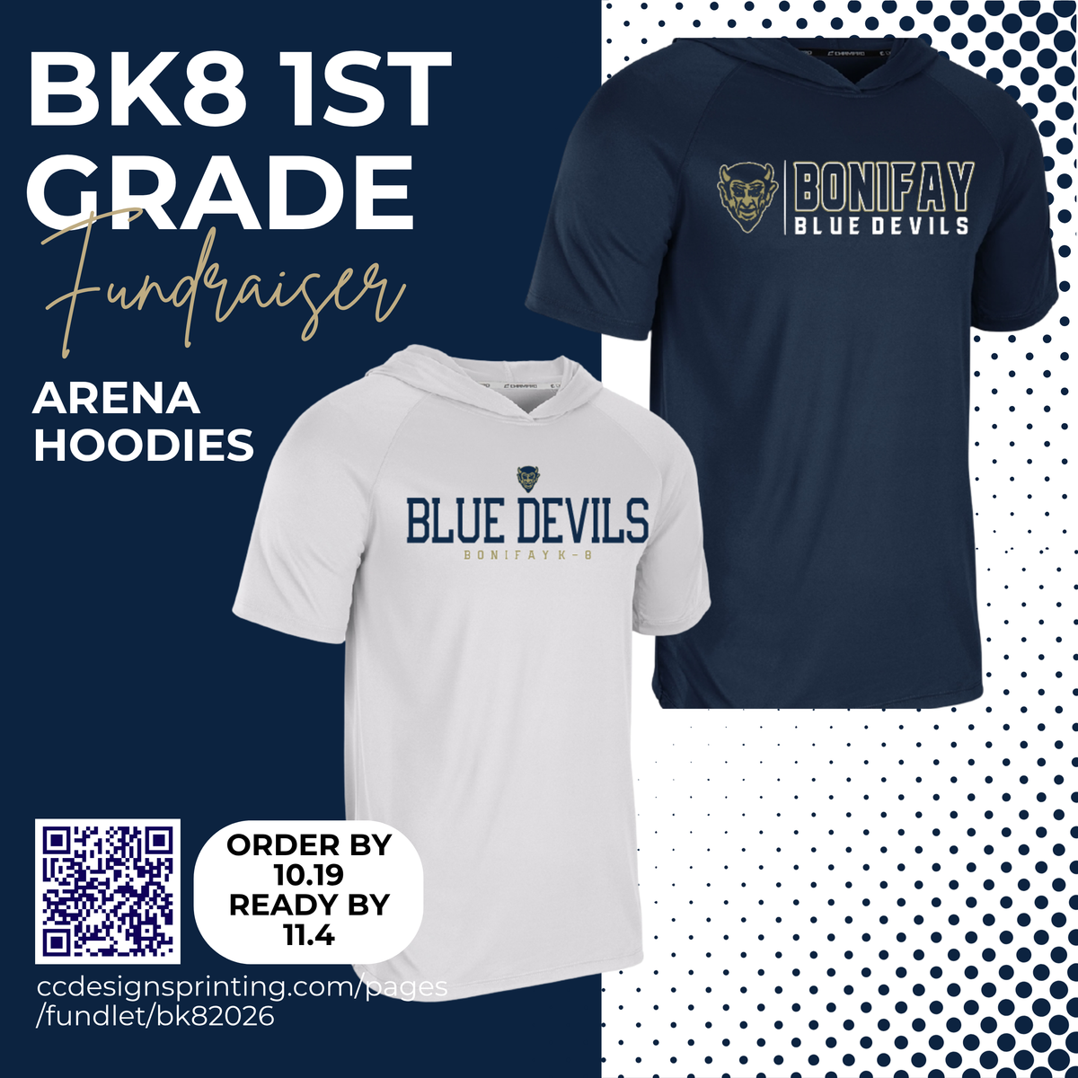 Blue Devils Short Sleeve Hoodies (Style-Champro T103)
