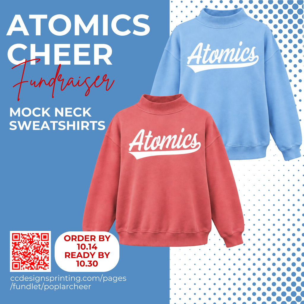 Poplar Springs Mock Neck Sweatshirts (7190) Cheer Fundraiser