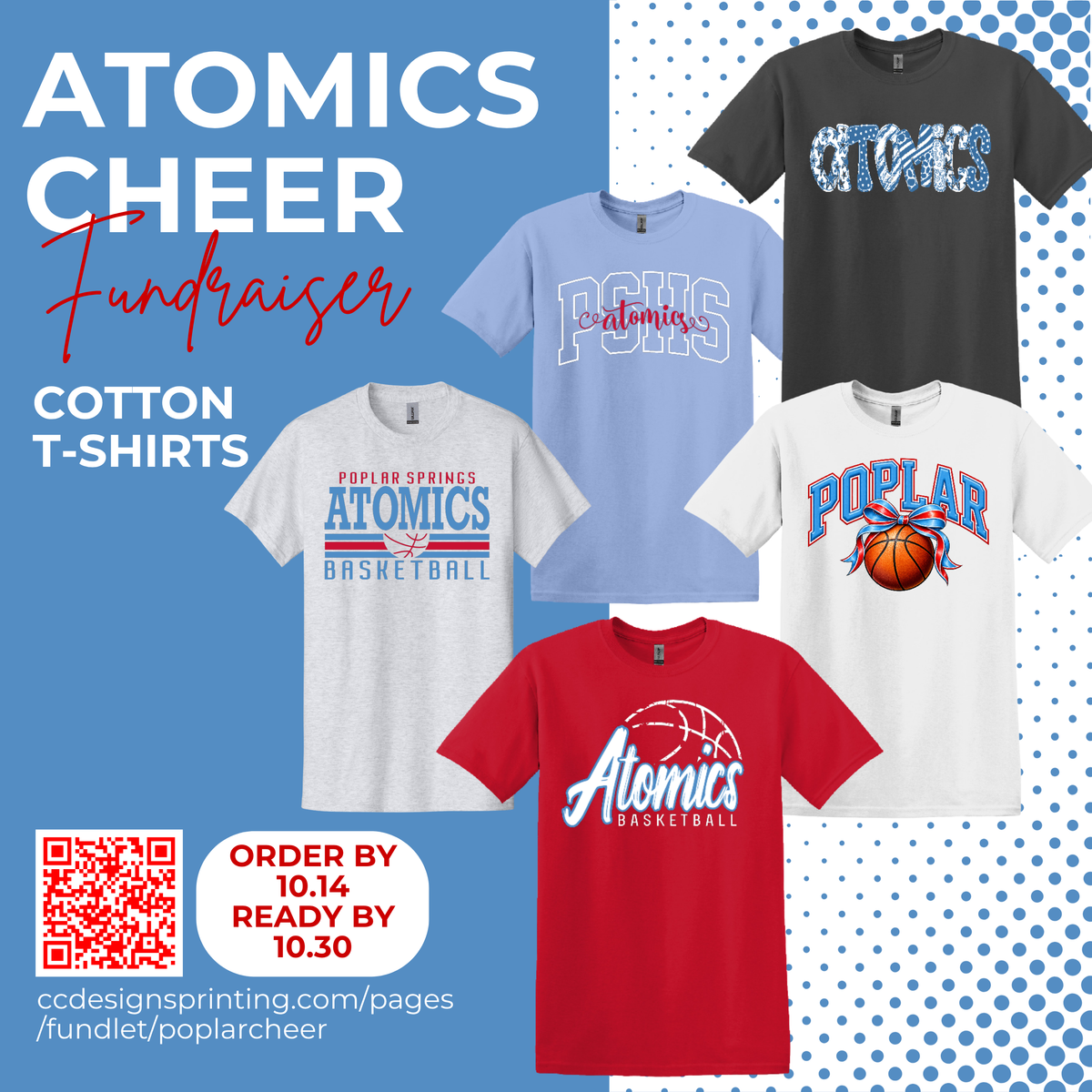 Poplar Atomics Cotton Spirit Shirt (5000) Cheer Fundraiser