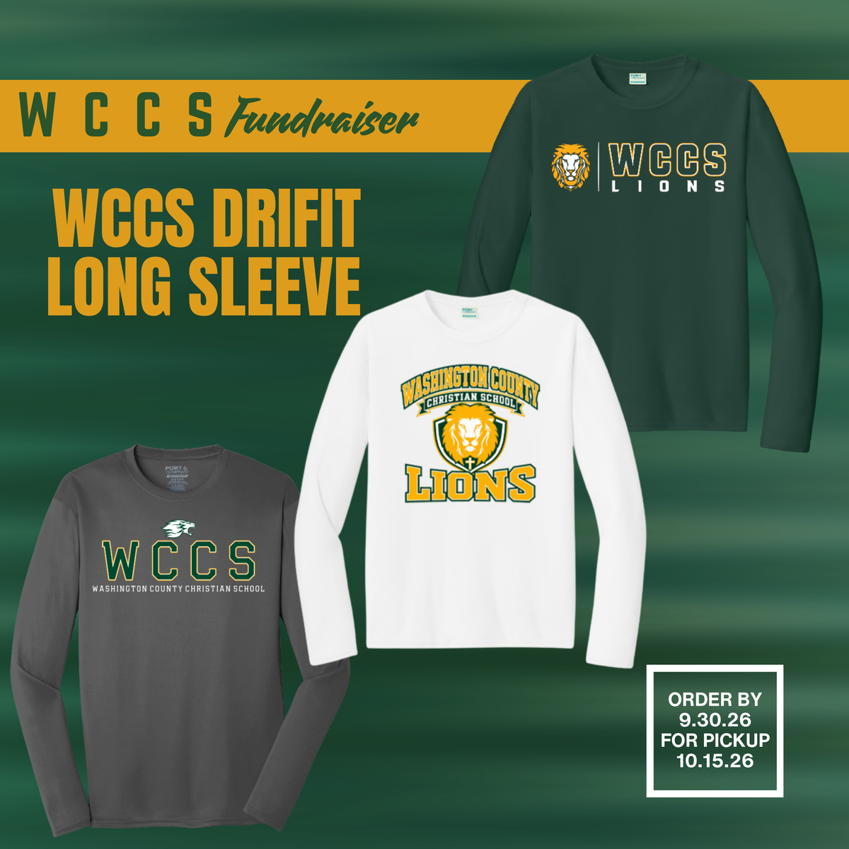 WCCS Long Sleeve Drifit Spirit Shirt (PC380LS)