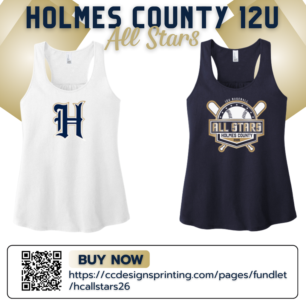 Holmes County 12U Baseball 2026 Racerback Tank DT6302