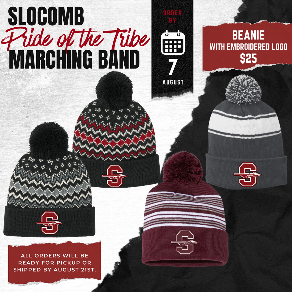 Slocomb Pom Cuffed Beanies