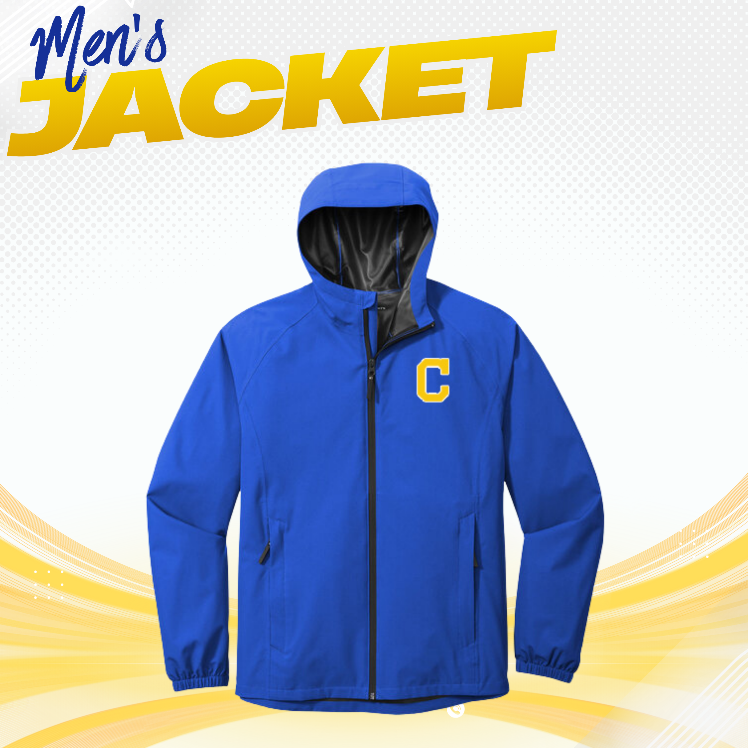 Men's Embroidered Rain Jacket (J407)