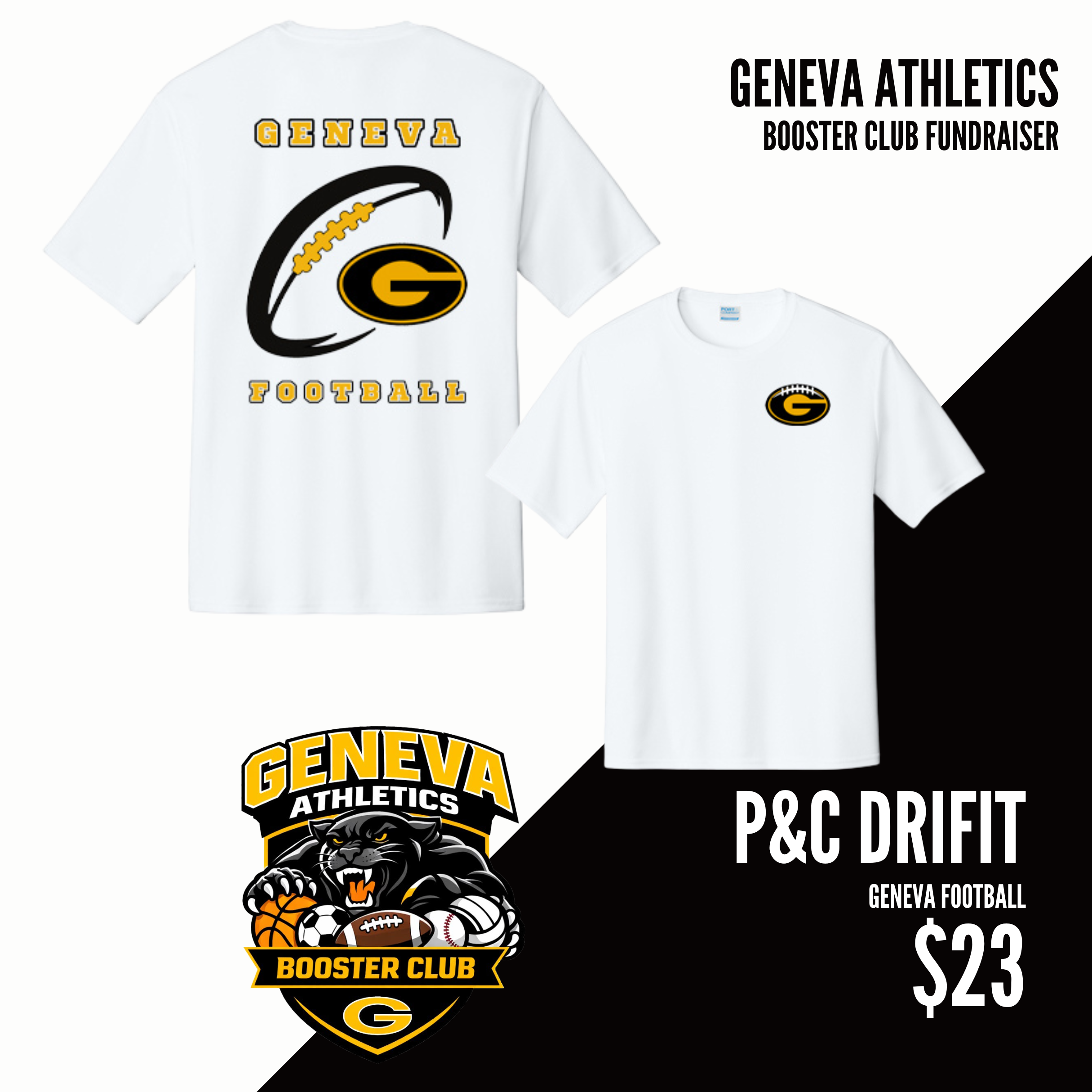 Geneva Football Drifit Spirit Shirt (PC380)