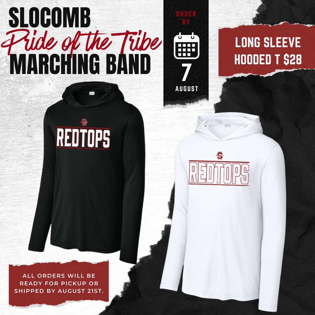 Redtops Sport Tek Long Sleeve Hoodie T-shirt (ST420LSH)