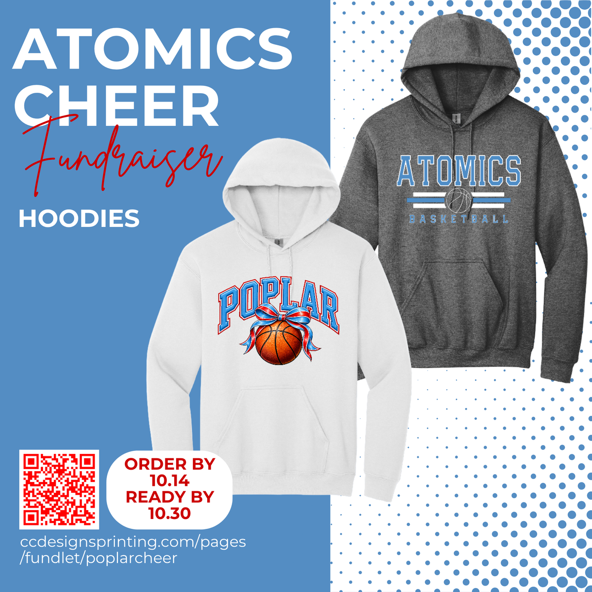 Poplar Springs Gildan Hoodies (18500) Cheer Fundraiser