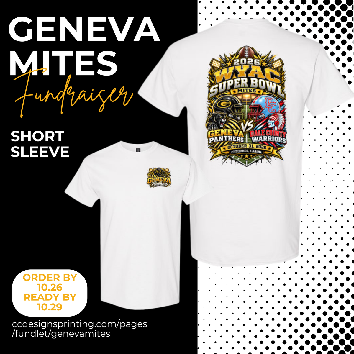 Geneva Mites Super Bowl Short Sleeve T-Shirt