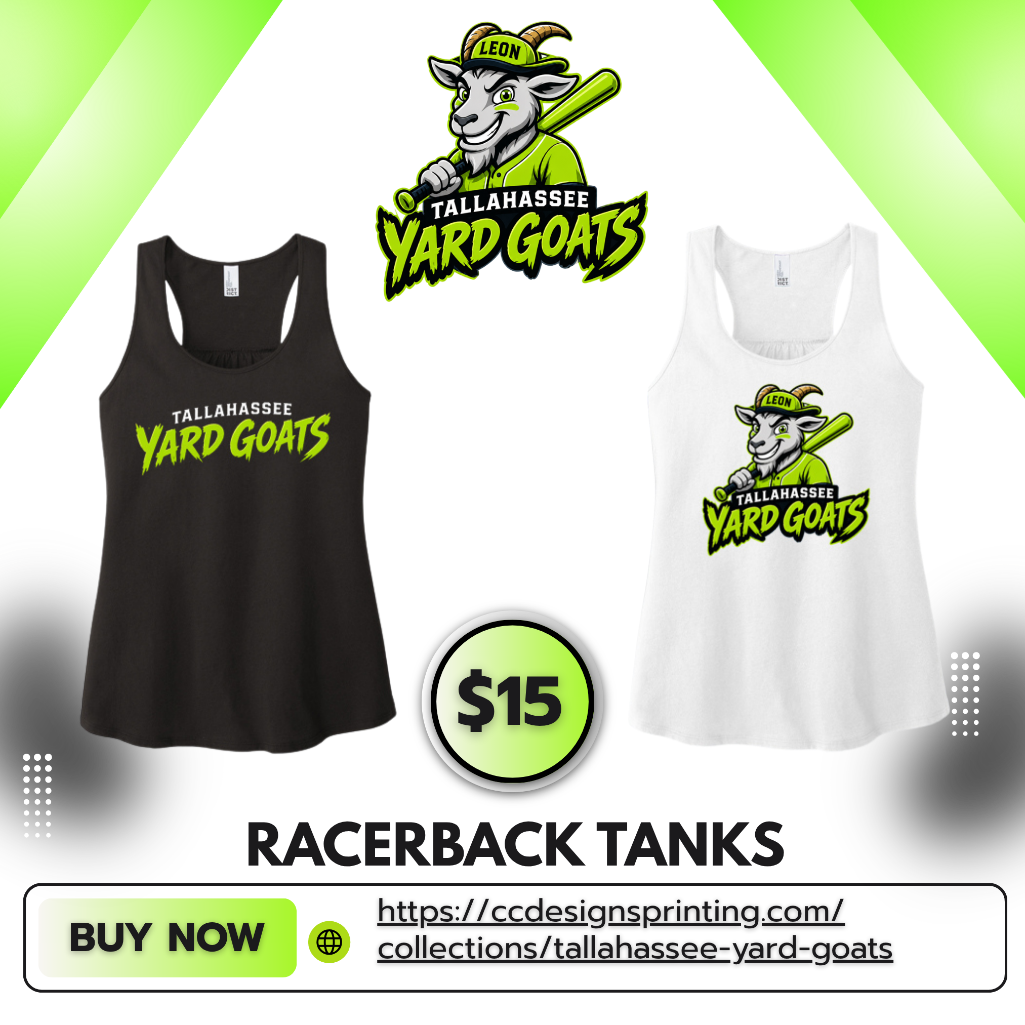 Tallahassee Yard Goats Racerback Tank DT6302