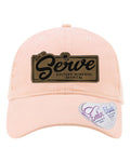 Corduroy Ponytail Hat with Leather Patch (#34195)