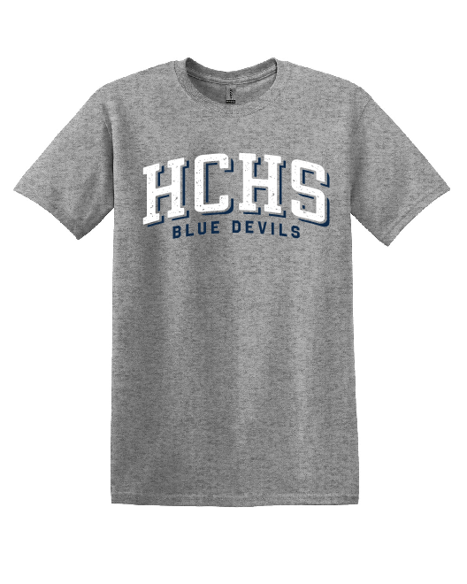 HCHS Block Distressed Design Gildan T-Shirt