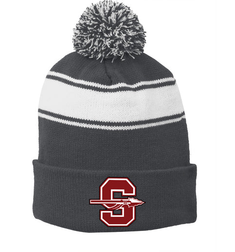 Slocomb Pom Cuffed Beanies