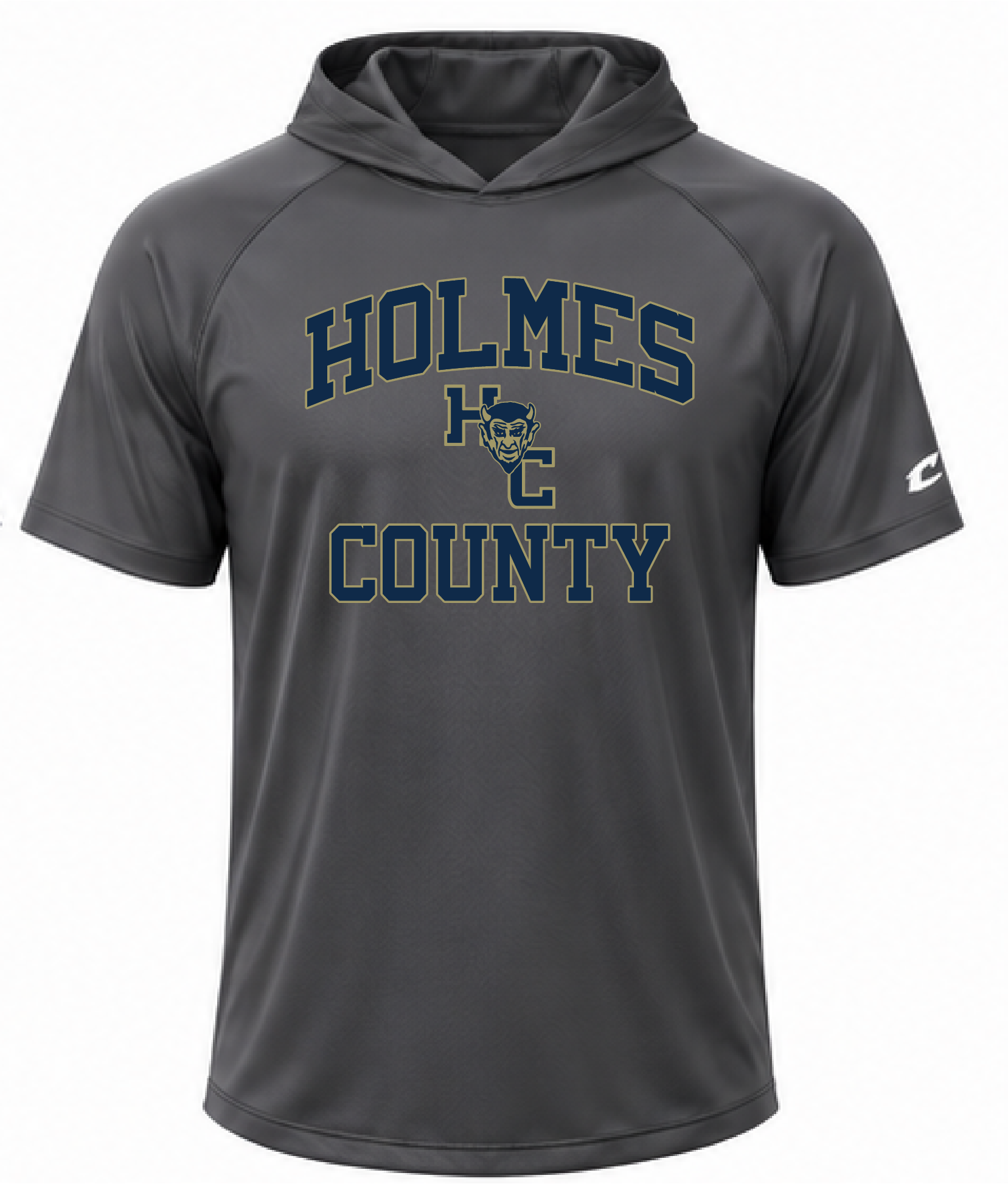Holmes County Short Sleeve Hoodies (Style-Champro T103)