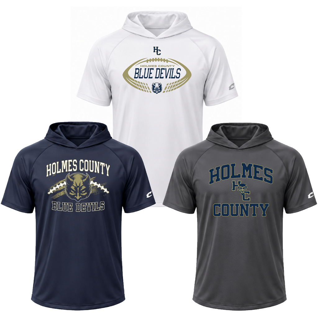 Holmes County Short Sleeve Hoodies (Style-Champro T103)