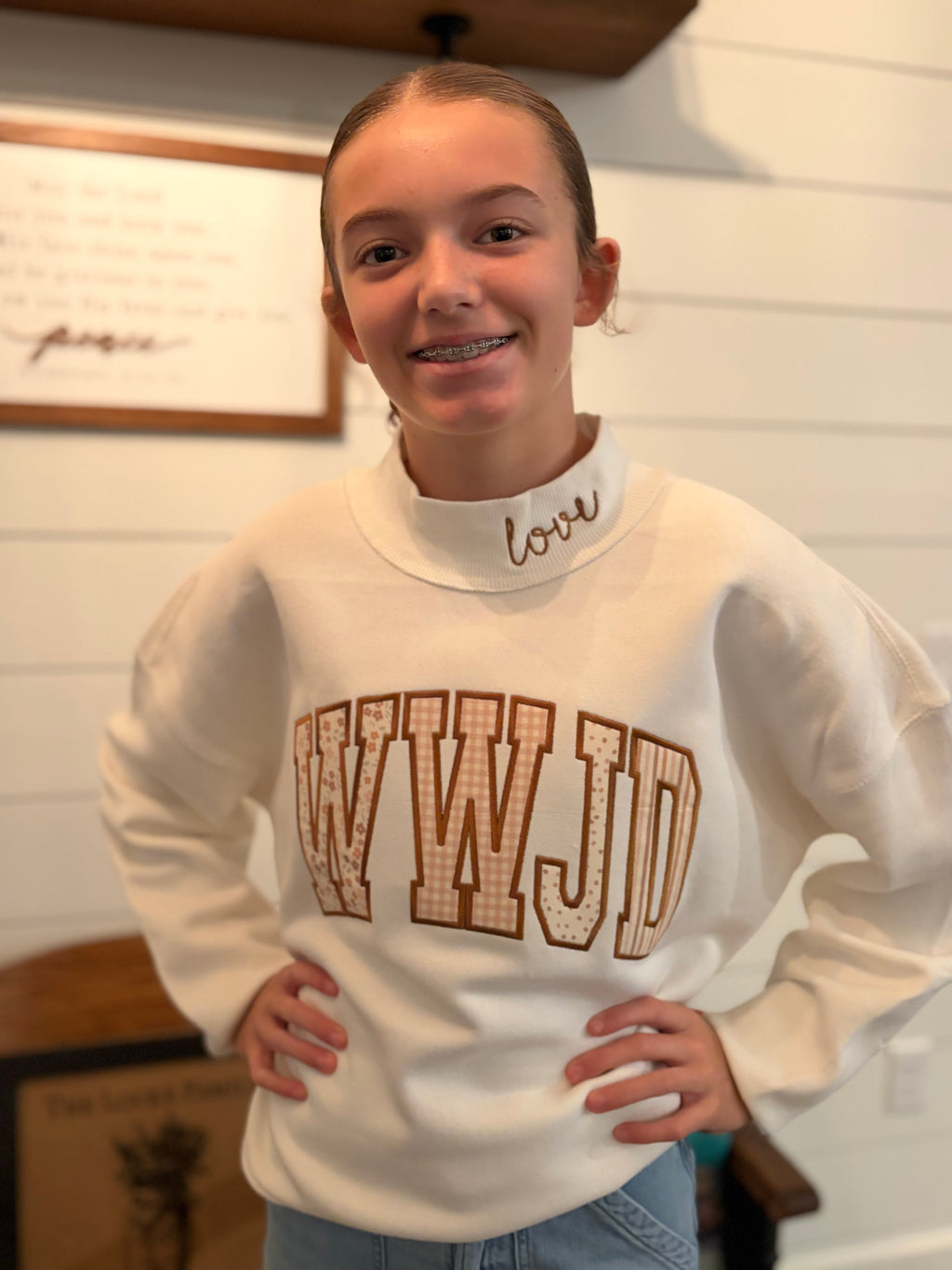 WWJD Mock Neck Sweatshirt