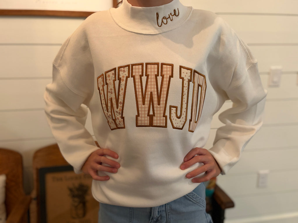 WWJD Mock Neck Sweatshirt