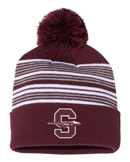 Slocomb Pom Cuffed Beanies