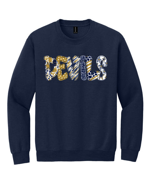 Crewneck Doodle Devils Sweatshirt 18000