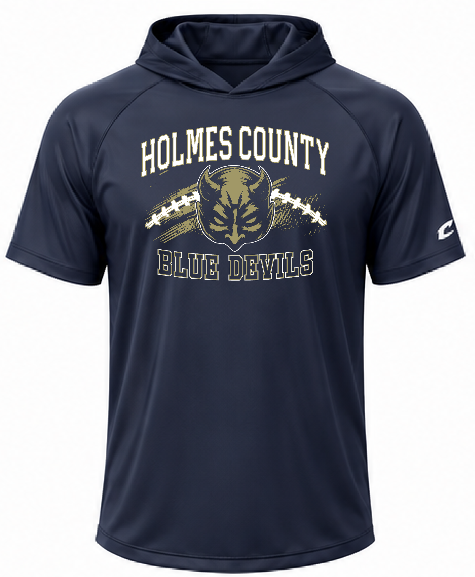 Holmes County Short Sleeve Hoodies (Style-Champro T103)