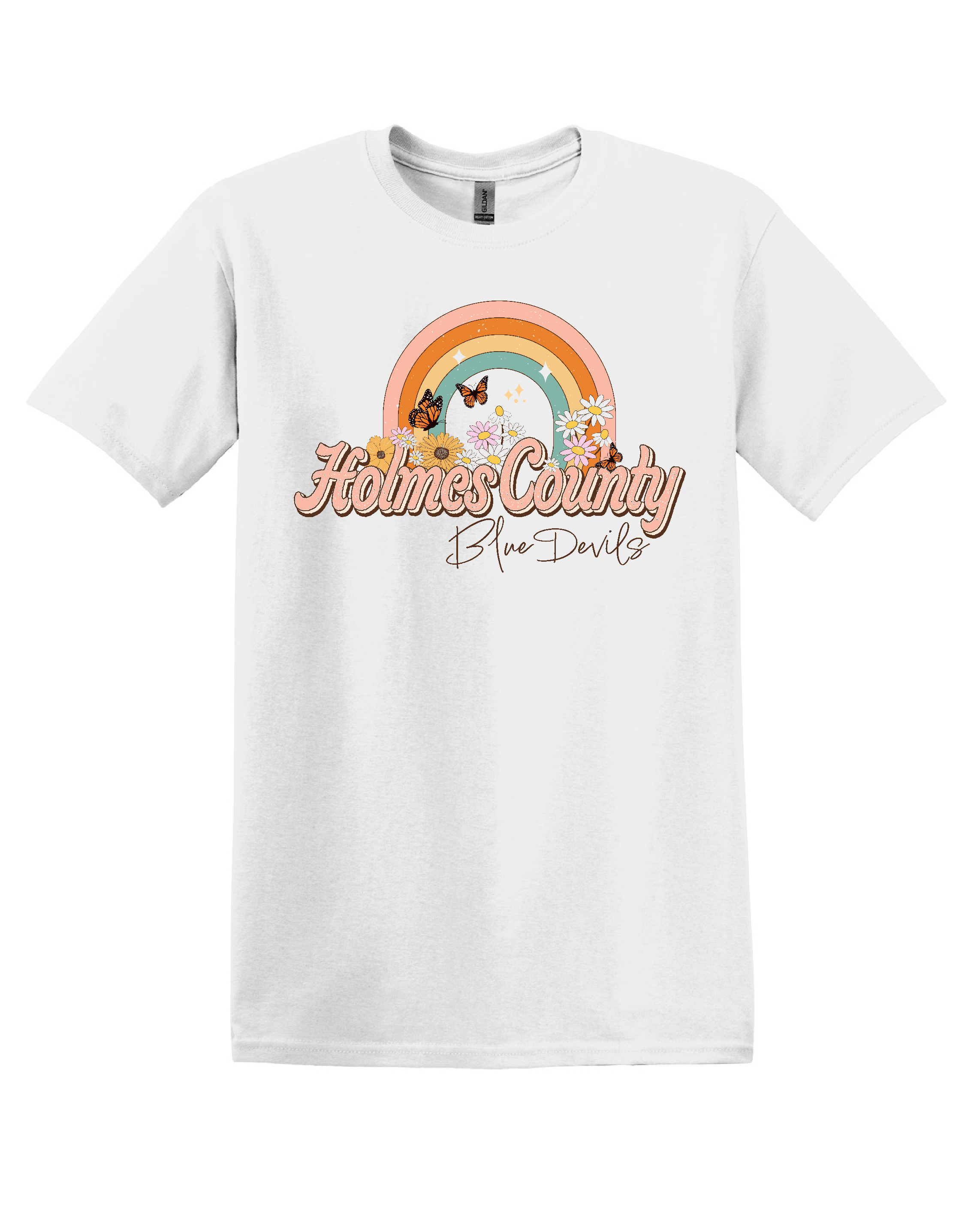 Holmes County Retro Design Gildan T-Shirt