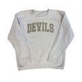 Crewneck LAT Sweatshirt with Embroidered Glitter Devils 6925
