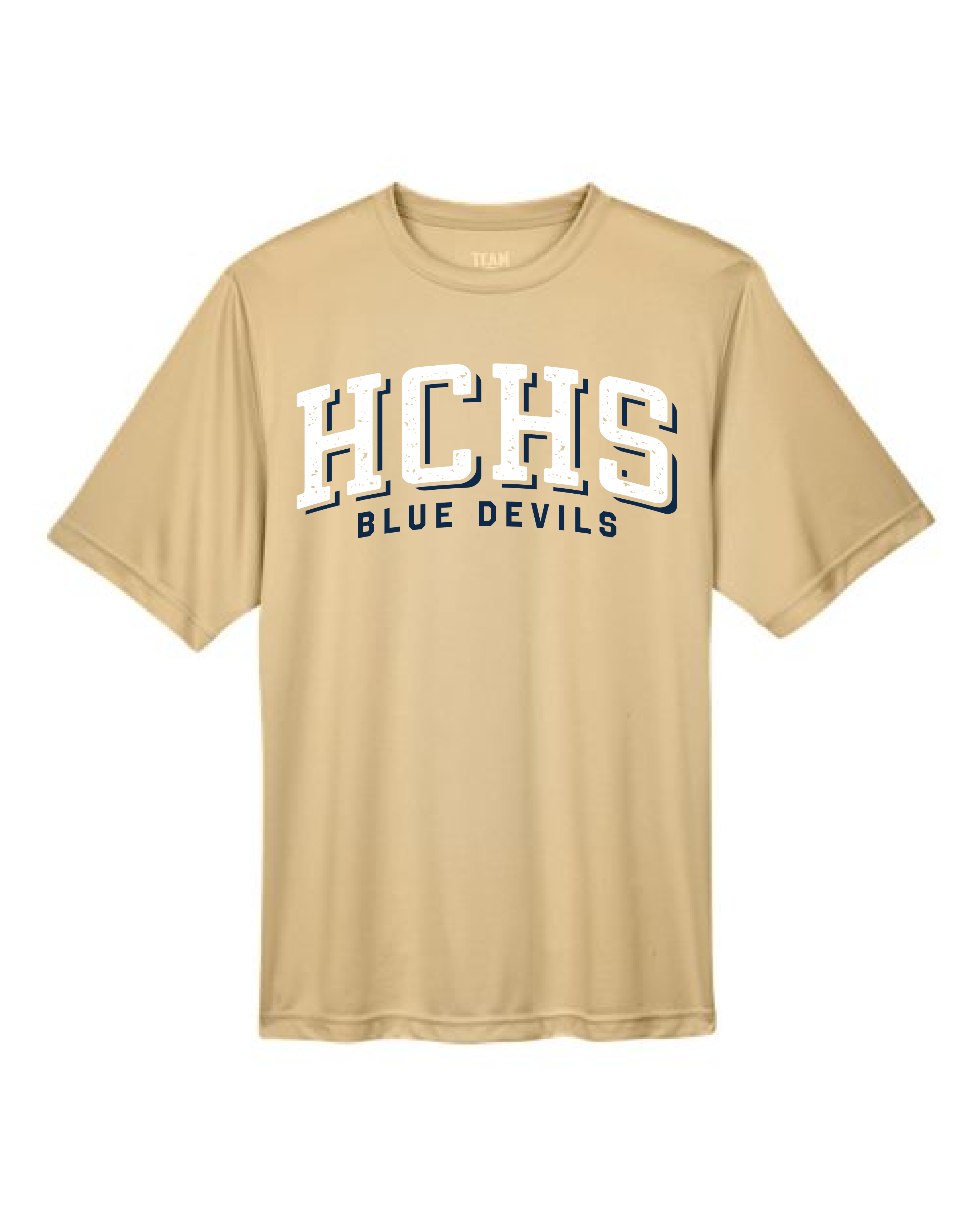 HCHS Block Distressed Design Performance T-Shirt #TT11
