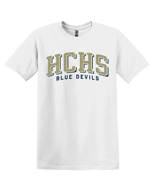 HCHS Block Distressed Design Gildan T-Shirt