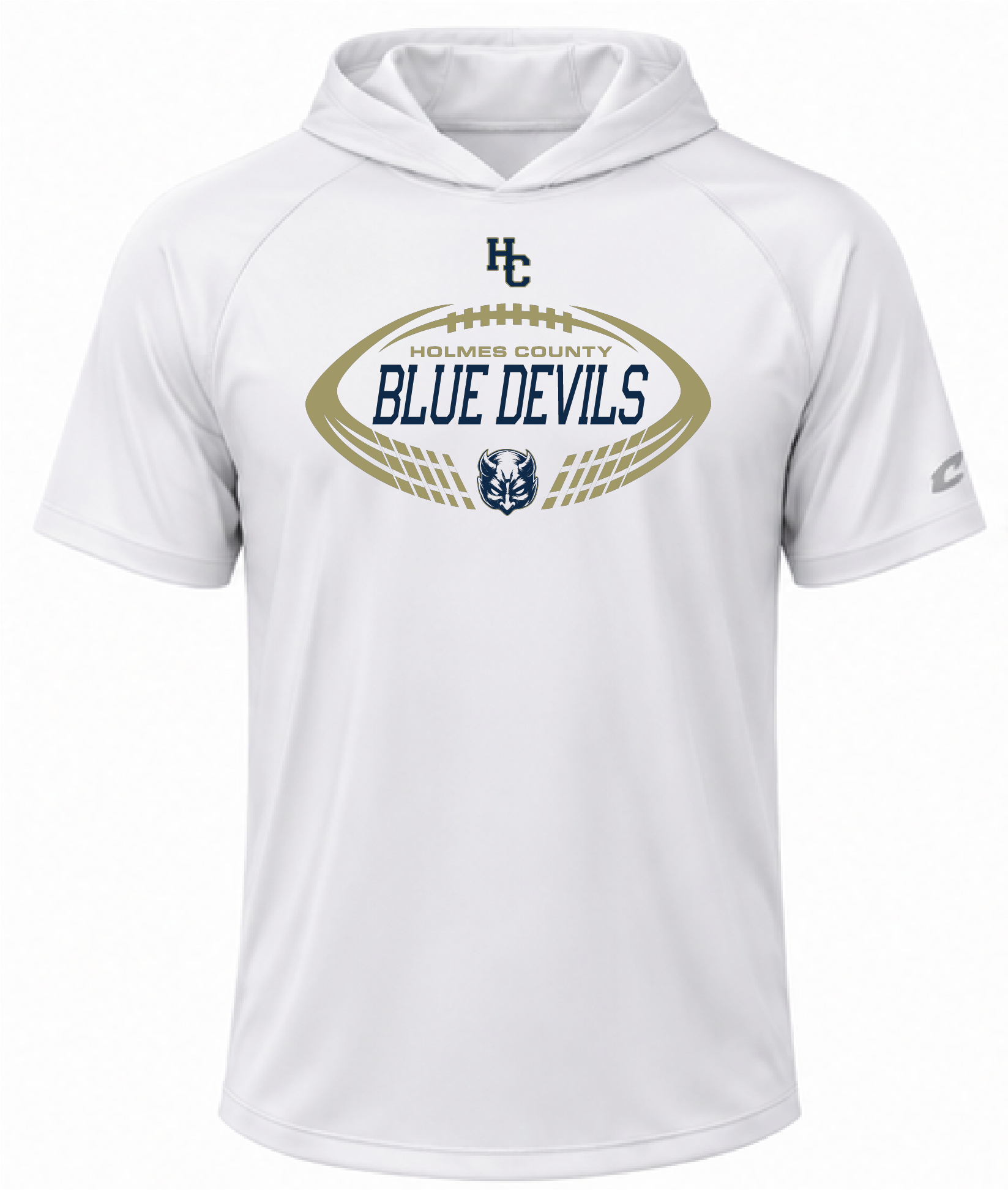 Holmes County Short Sleeve Hoodies (Style-Champro T103)