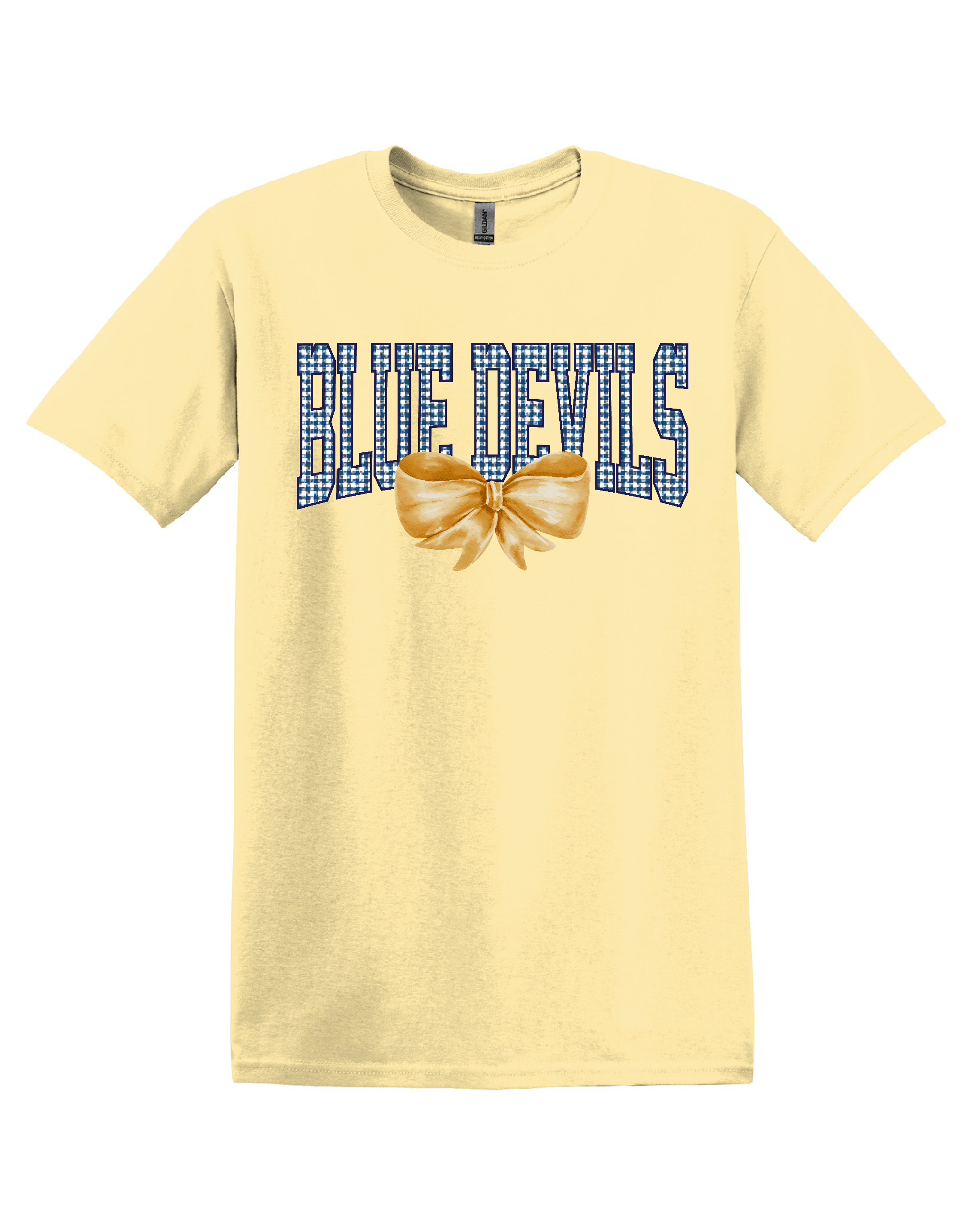 Blue Devils Gingham Design Gildan T-Shirt