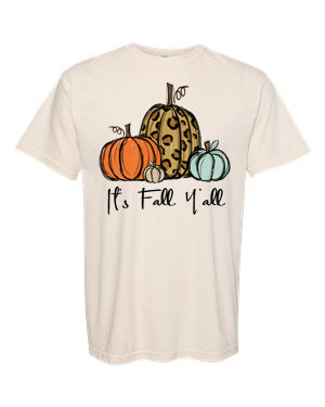 Ivory Comfort Color with Leopard Pumpkins 1717